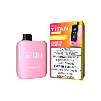 STLTH TITAN MAX DISPOSABLE - STRAWNANA ORANGE ICE (4PCS/CTN)